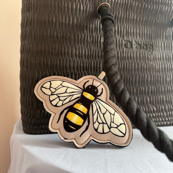 Black O Bag with Gingham Insert - Picture 4 of 6